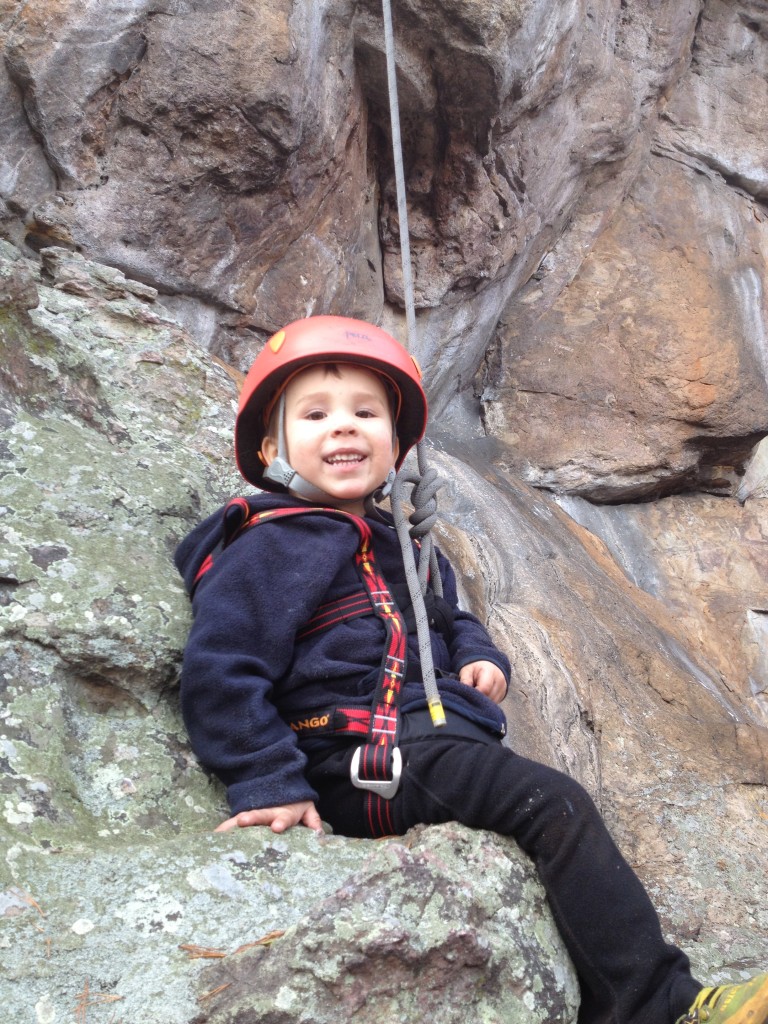 Cragbaby on belay!