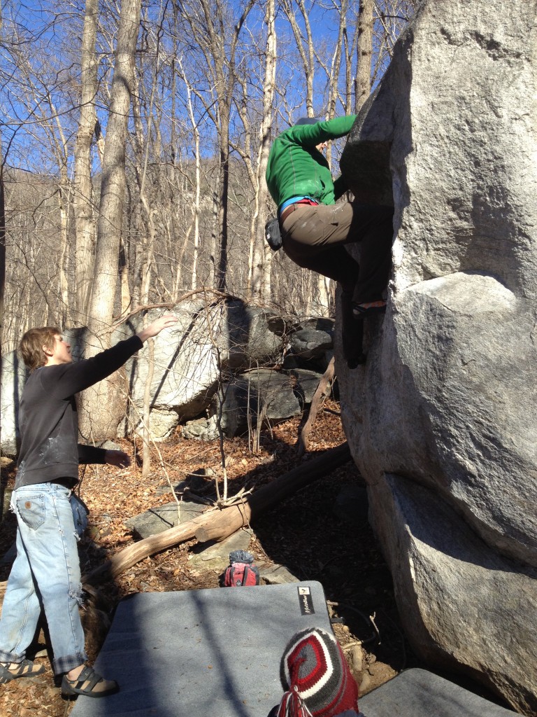 Steve topping out on an unnamed V4 in the Hull Area