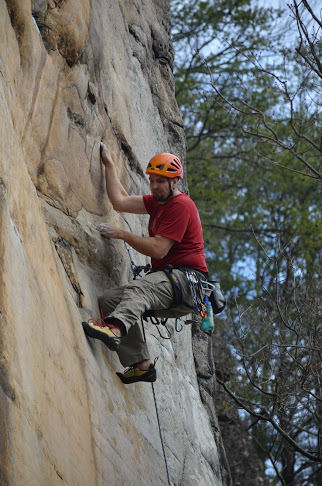 The Crag-Dad climbed AWESOME this weekend...Here he is on Flash Point (5.11d)