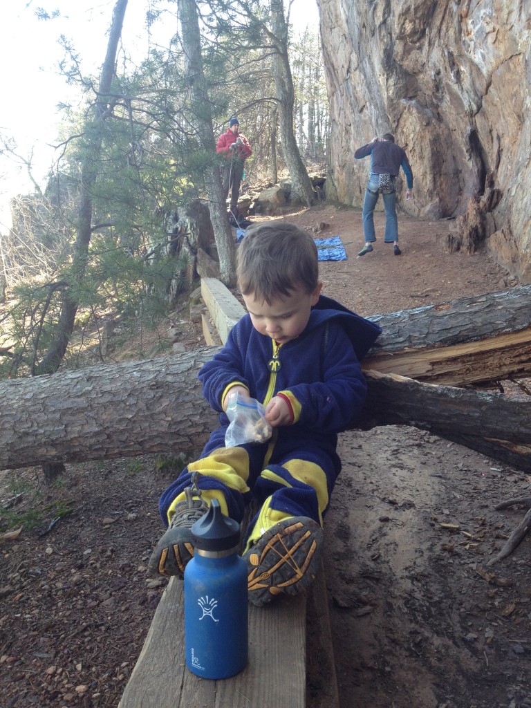 C munching on nuts and dried berries