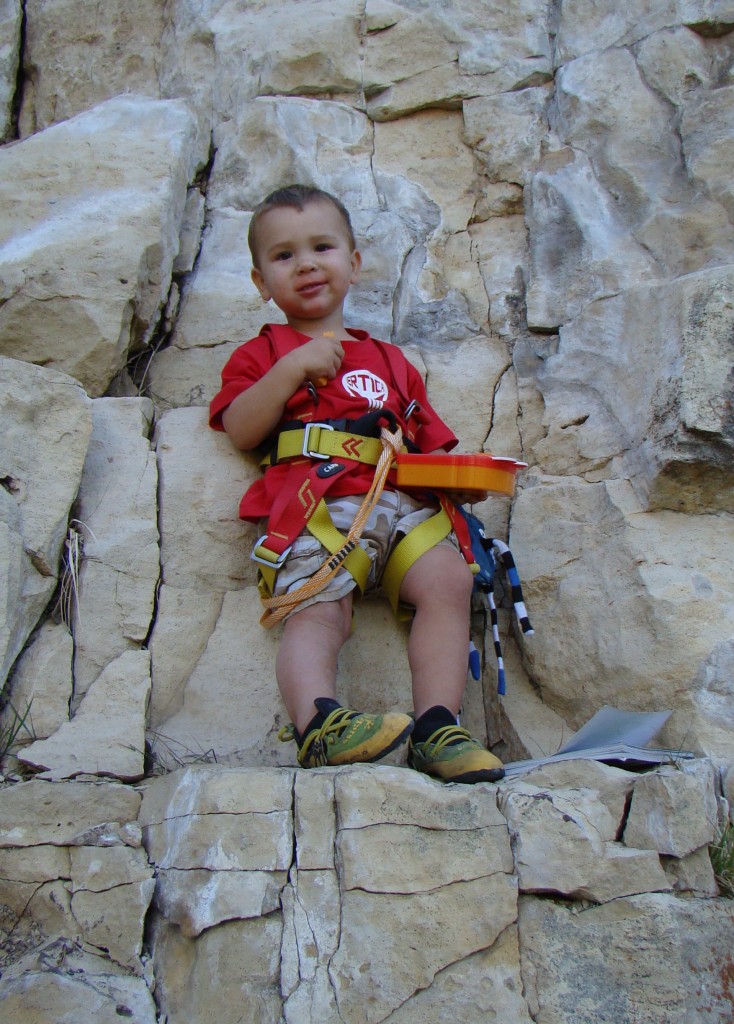 Ready to climb in Spearfish Canyon in July 2012