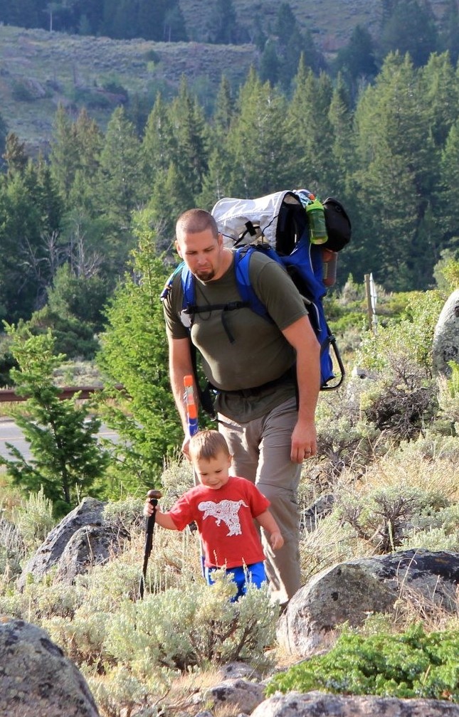 C and his Daddy in Ten Sleep Canyon, July 2012