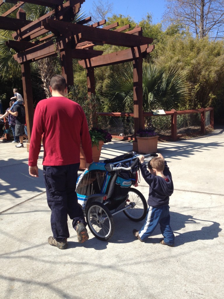 The Chinook in stroller mode (and toddler push mode...) at the Columbia Zoo.