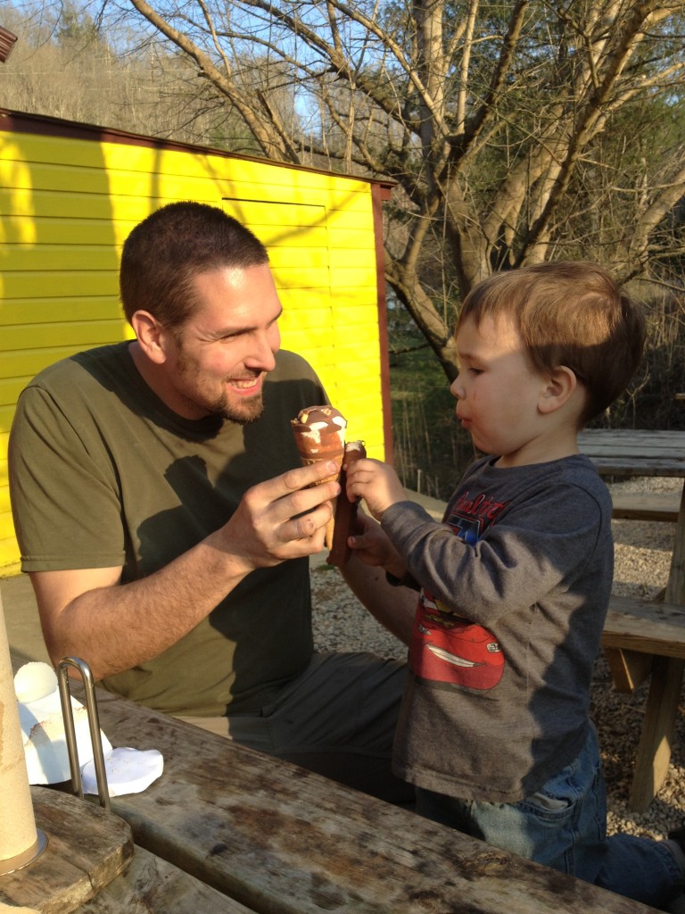 Refueling with some ice cream at Miguel's