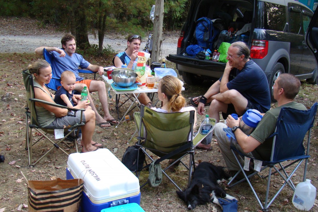 A simple dinner with friends at Obed River, Tennessee