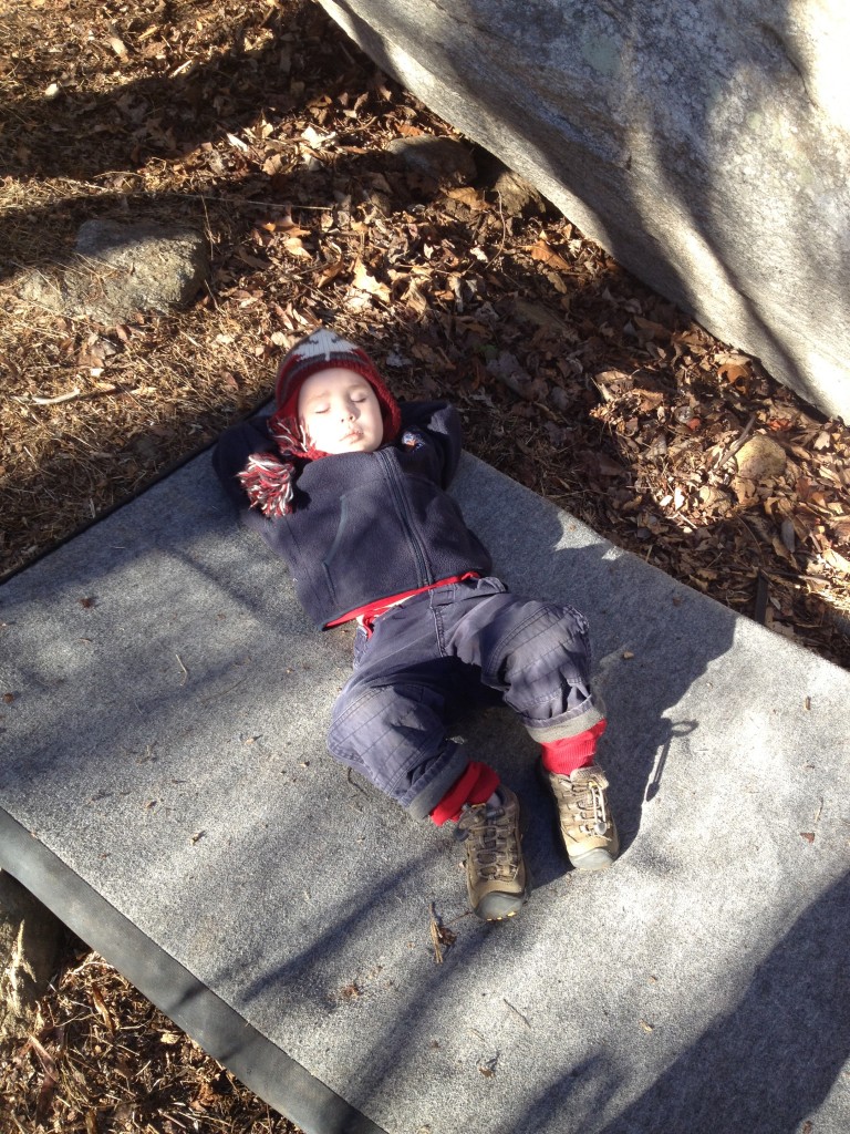 Long johns and a hat are all you need for a nap in a sunbeam!