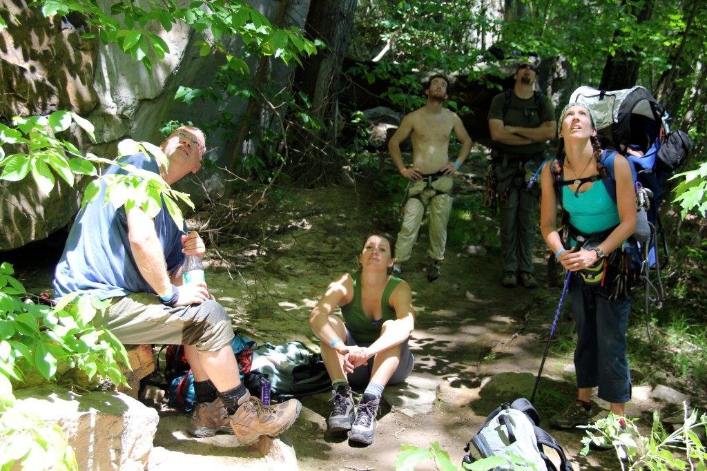 No sideways glances here...everyone stares on as Sasha DiGiulian onsights Quinsana Plus (5.13b)