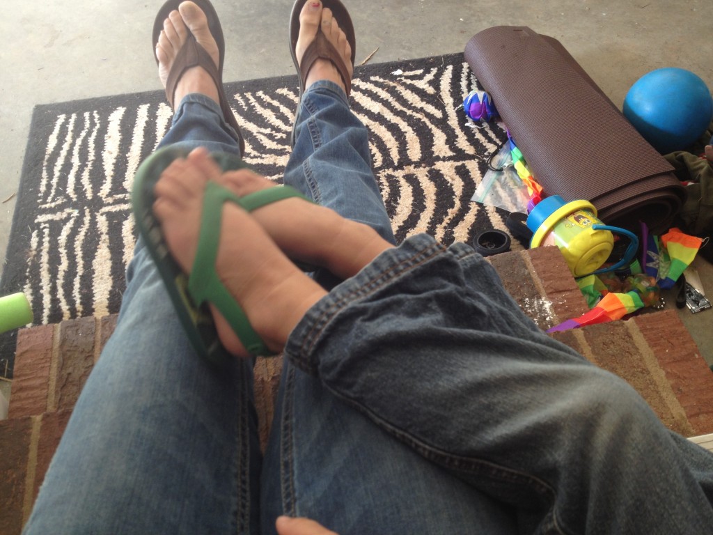 C's requested picture of our matching denims...