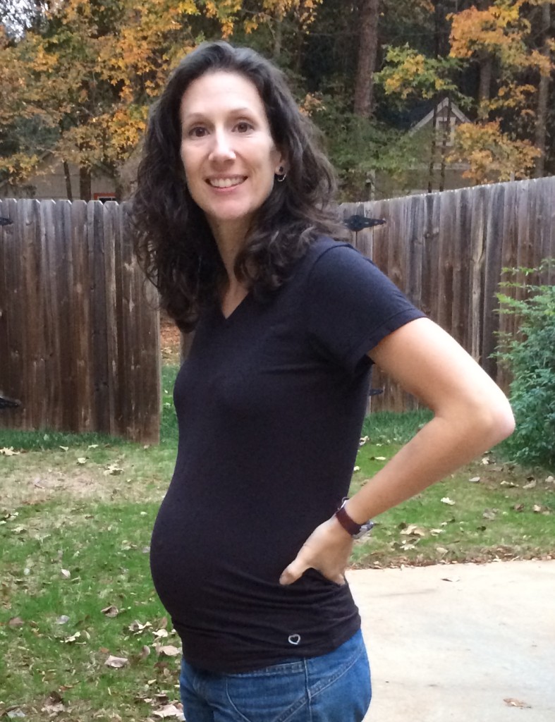 Tenaya V Neck at 23 weeks