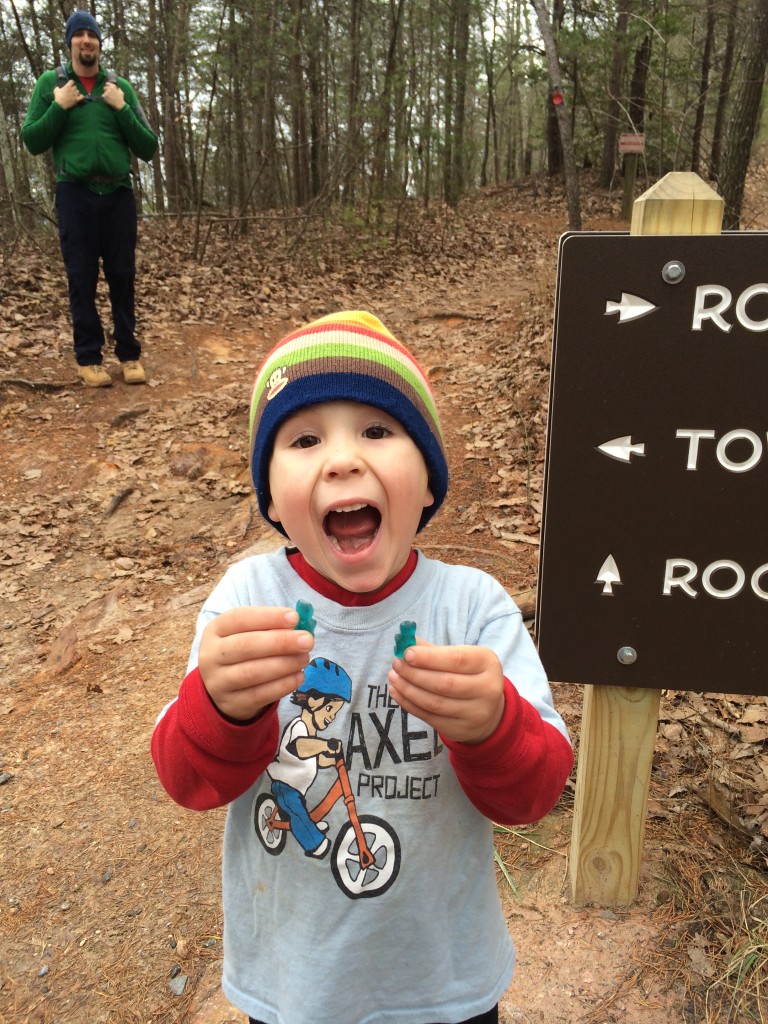 Hiking bears. The face says it all.