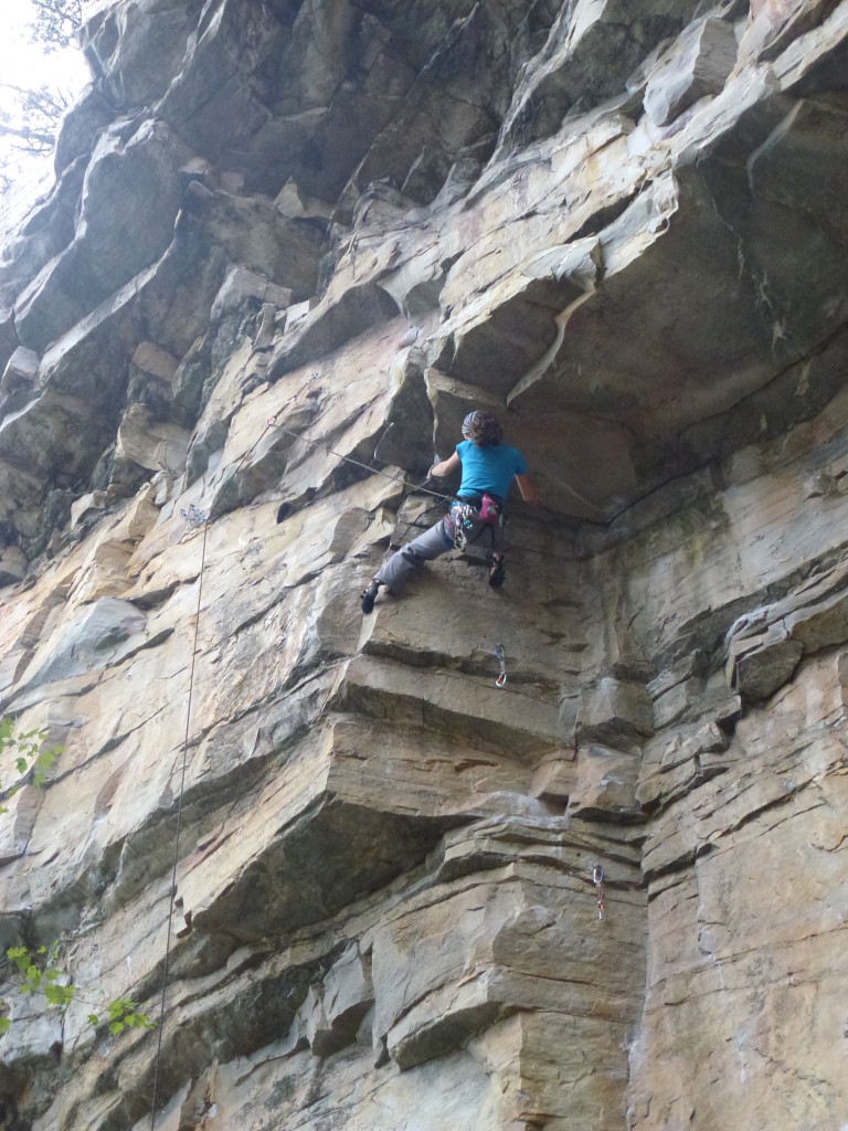 Working up the dihedral of Blind Velvet (5.11b)