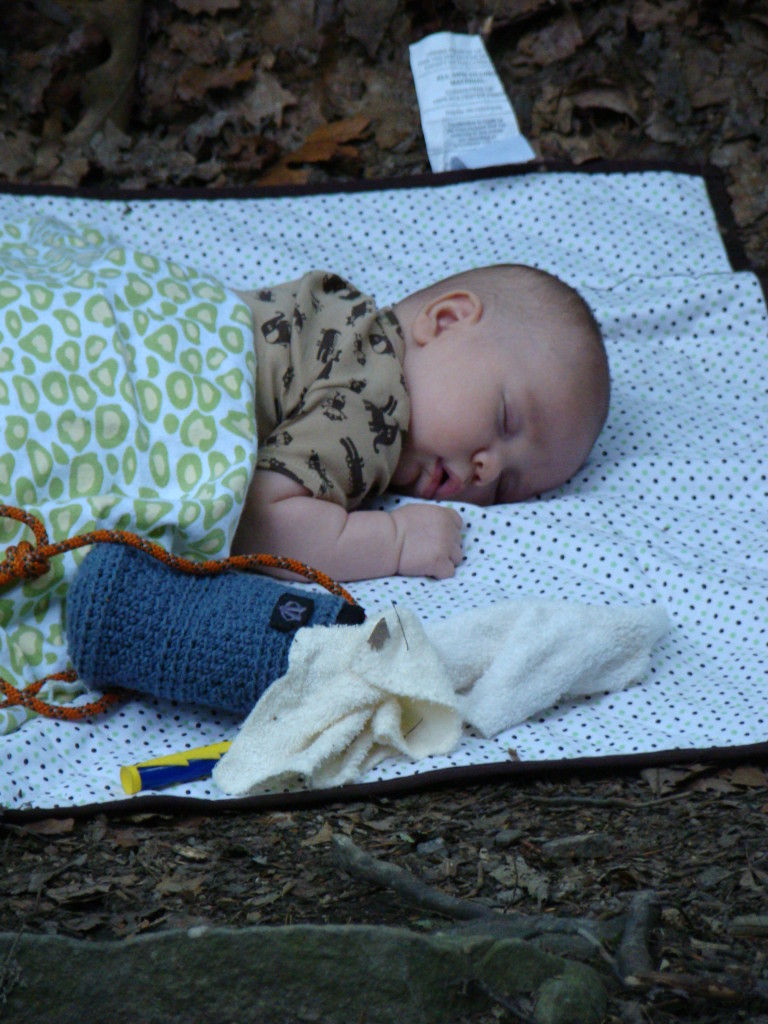 Here's a throwback shot to Big C catching some zzz's on his first trip to the New River Gorge at 10 weeks old!