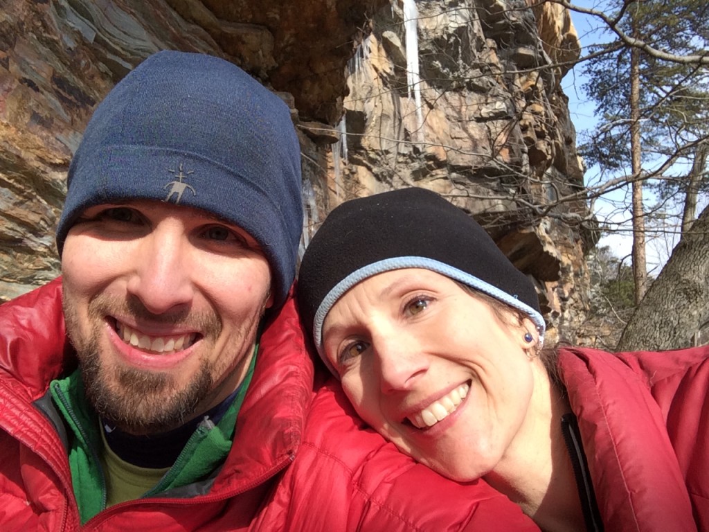 Selfie photo opp during the brief interval of sunshine.