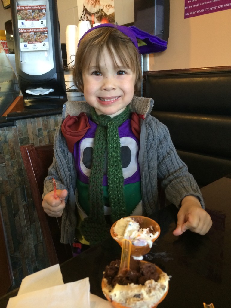 One on one time at the local gelateria = fun AND yum!