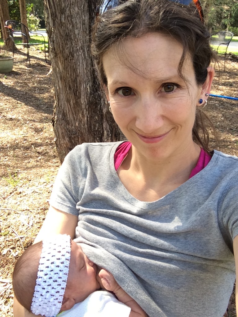 A tender moment with my sweet little girl.
