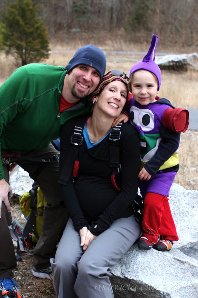 Our crag-family of 3, going on 4!