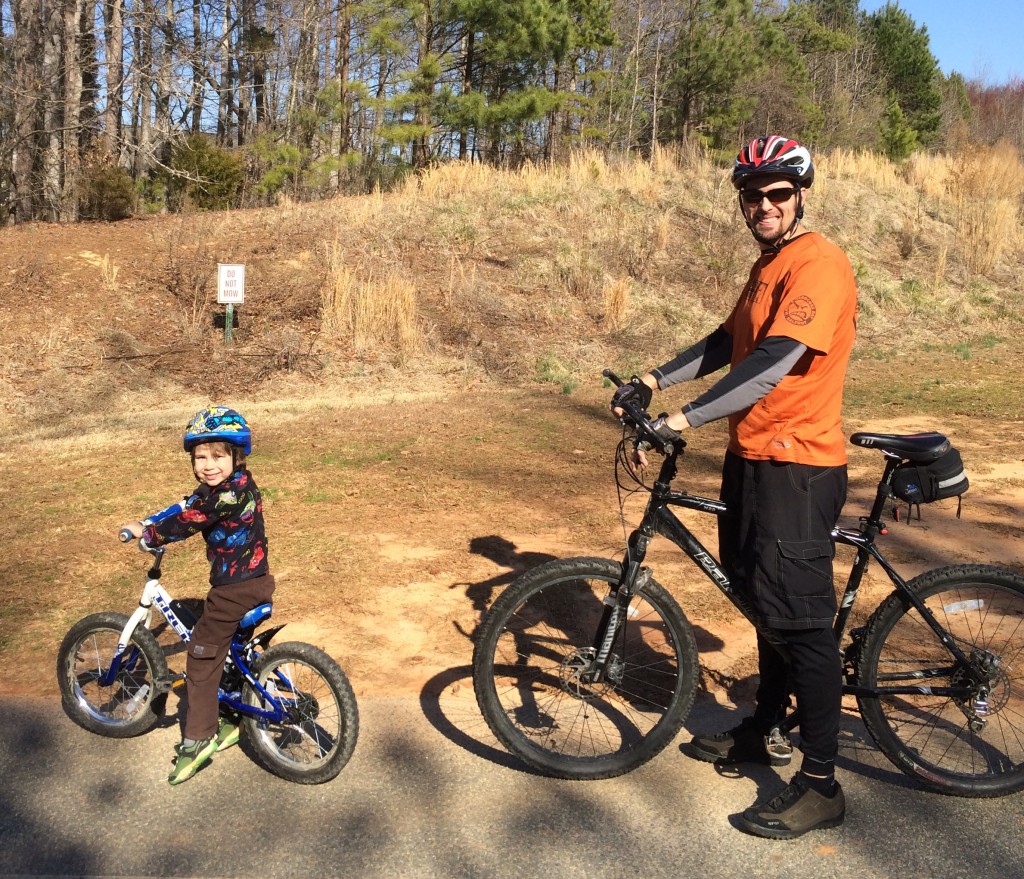 Hittin' the trail with Daddy 