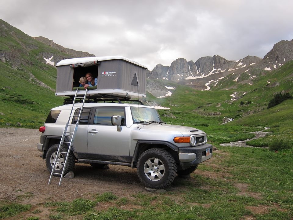 Nice roof top tent for the Edge family from www.adventuretykes.com!
