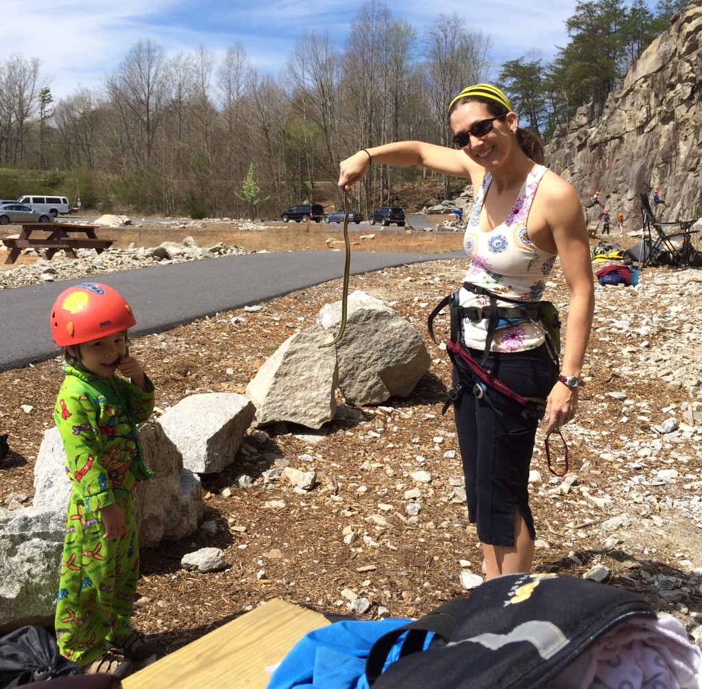 Nothing says spring climbing like a slithery friend...