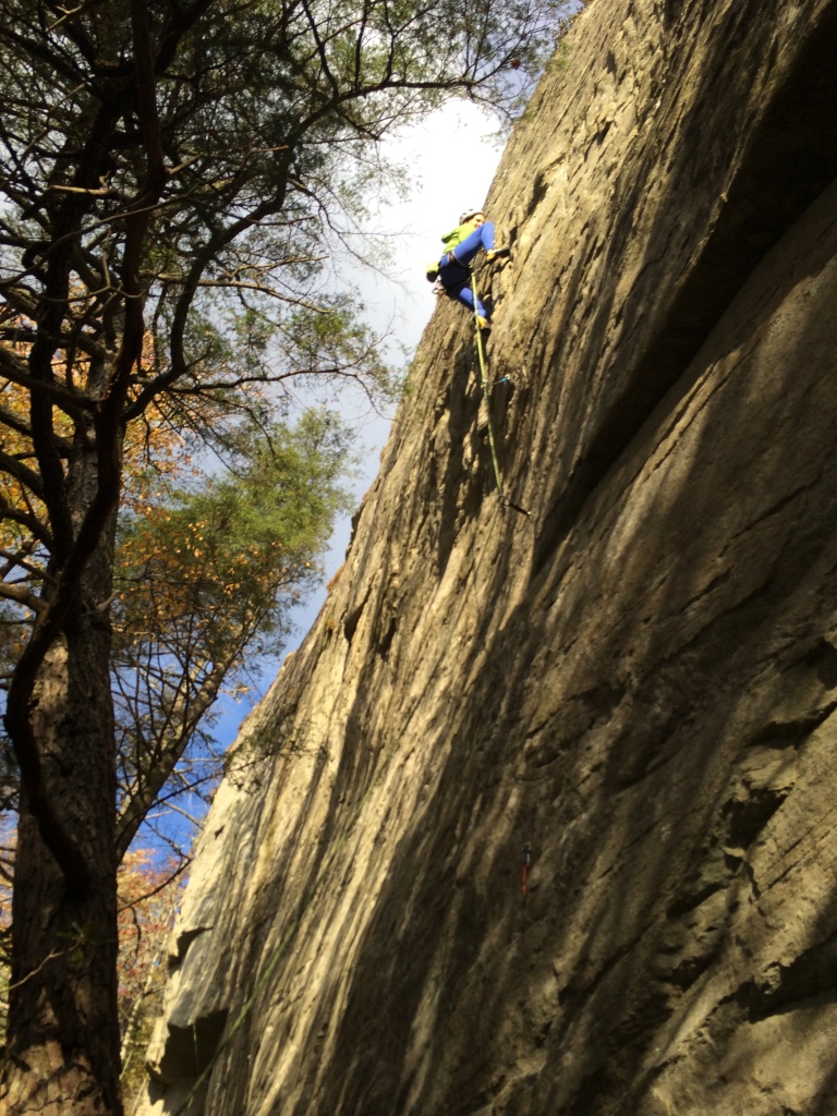 The upper part of Hard Rock Cafe 5.12c...right before I popped off.