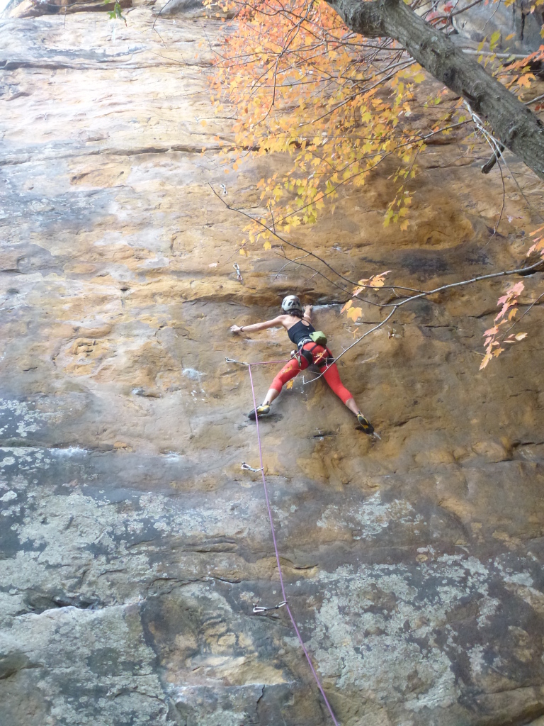 ...end of Techman crux traverse.