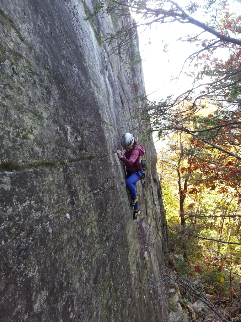 Trusting the rubber on the brand new Tenaya Tarifa on Psuedo-Hardmen 5.11a