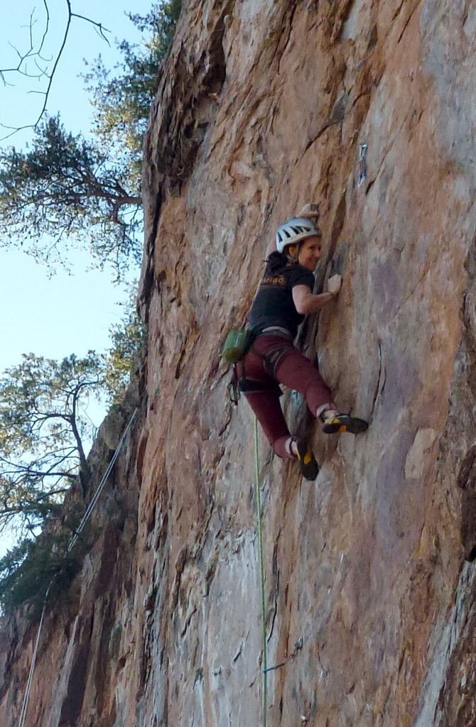 Last move of the upper crux
