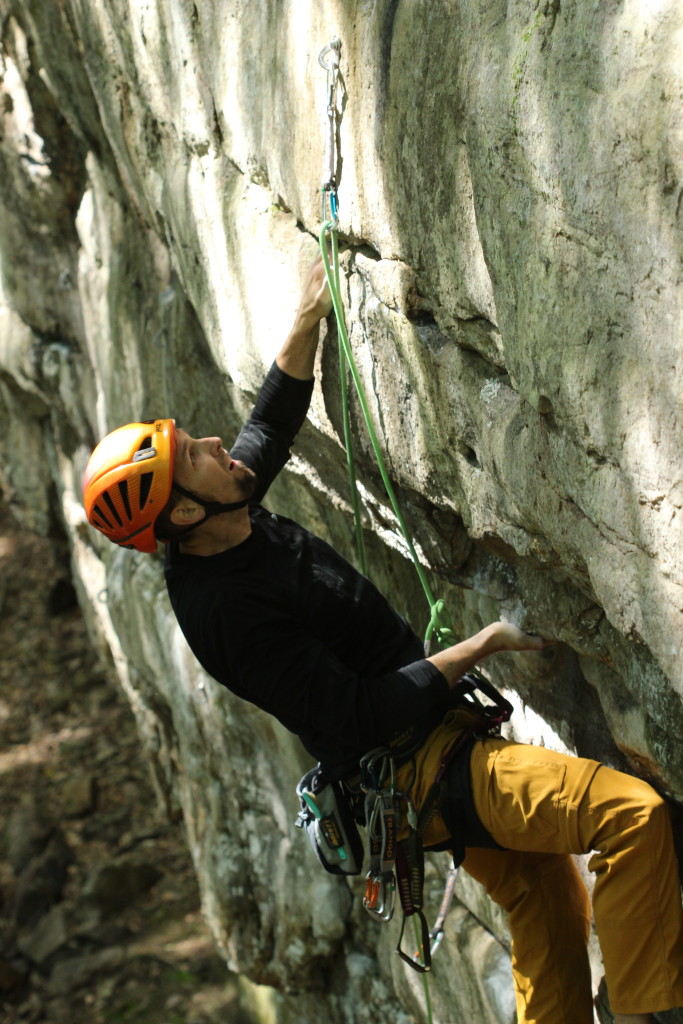 Steve on Gangsta (5.12a)