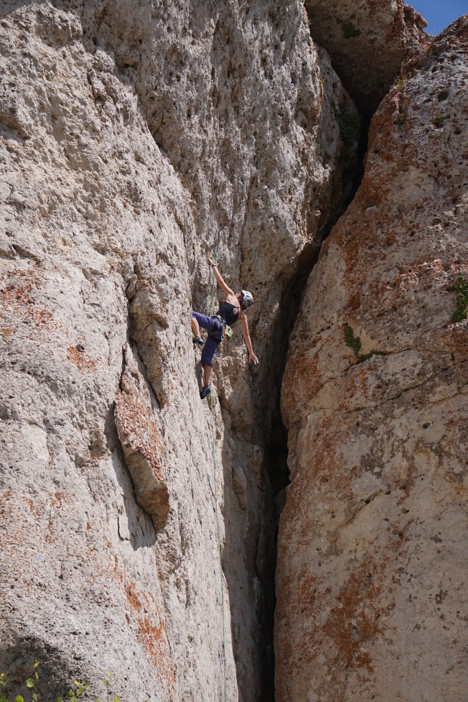 Me shaking out before the overhang on Tribal Wars 11b