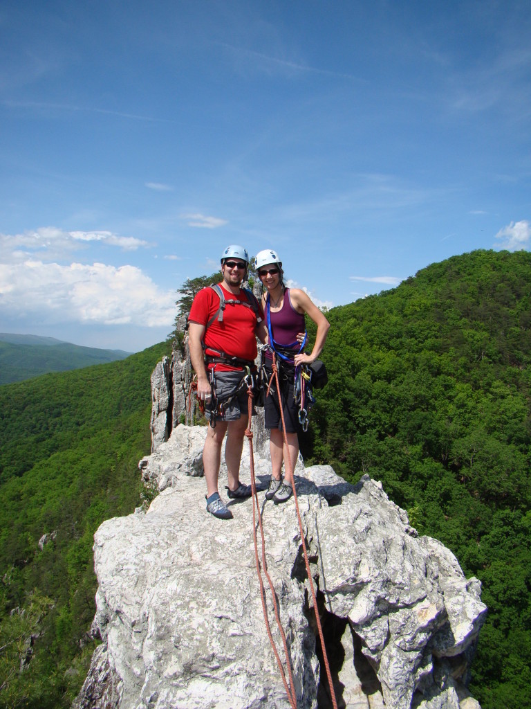 At the summit of Seneca's South Peak, circa 2009, just before getting pregnant w/Big C