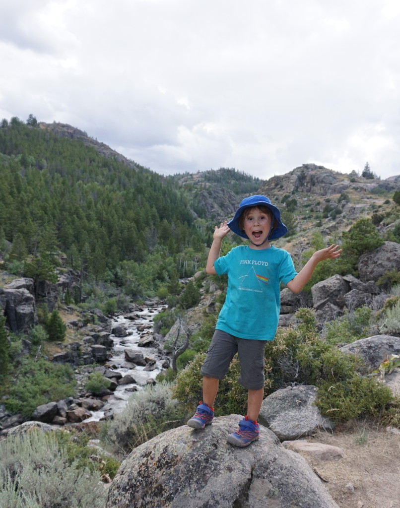 Big C psyched on the Popo Agie Falls Trail in Sinks Canyon, WY