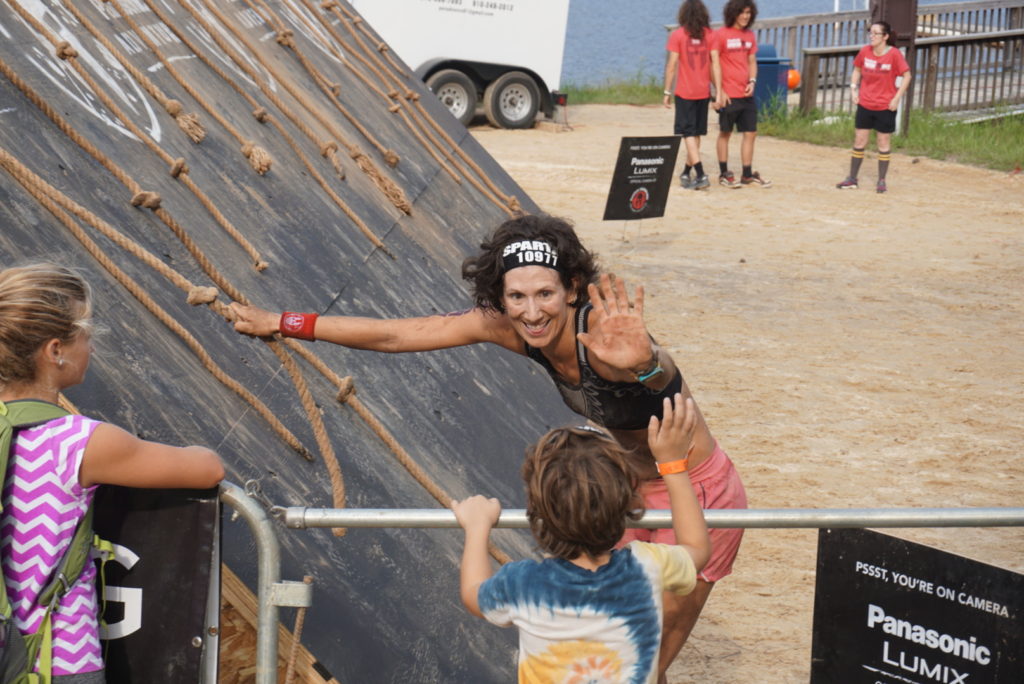 High 5's from Big C heading into the Slip Wall