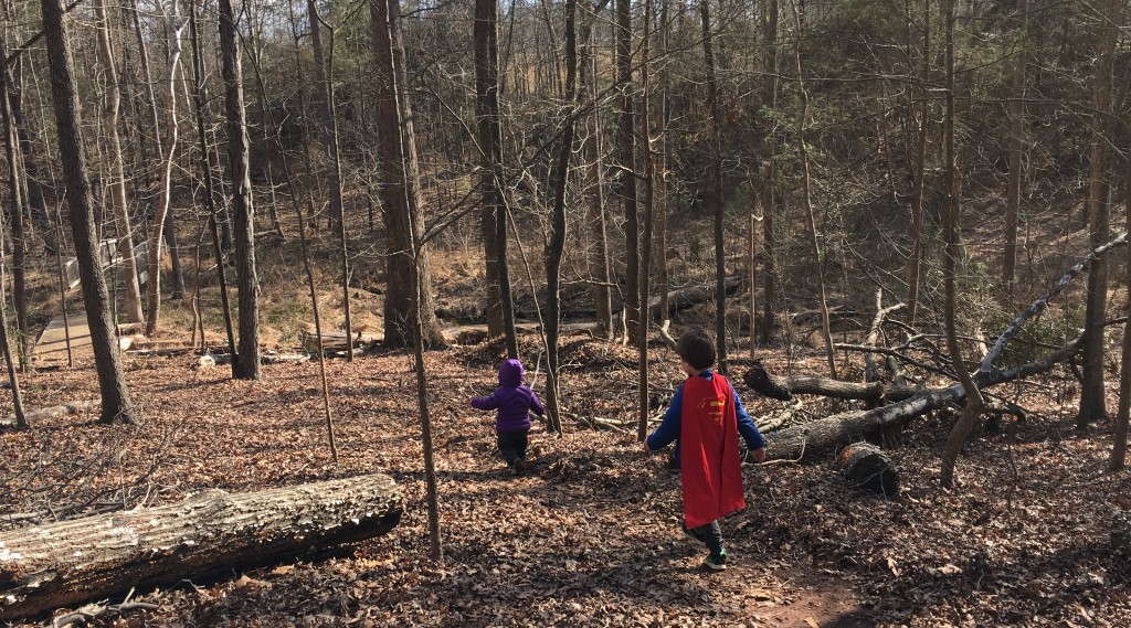 A midmorning hike on our first day of homeschooling.