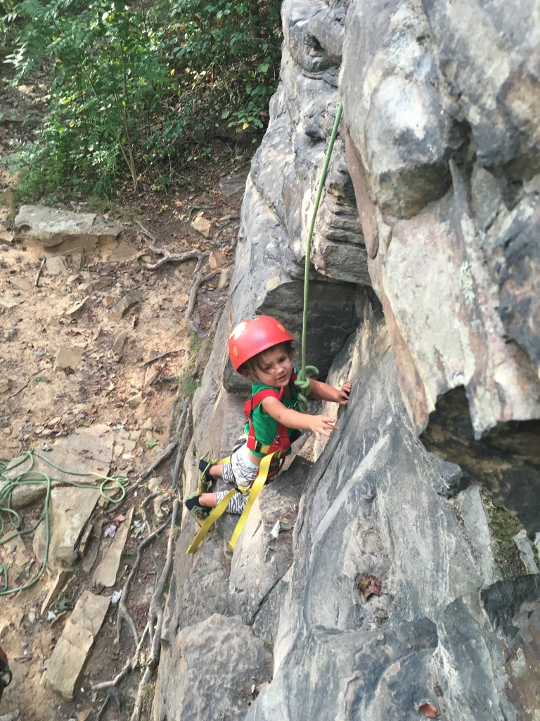 The Zu gettin her climb on at Small Wall.