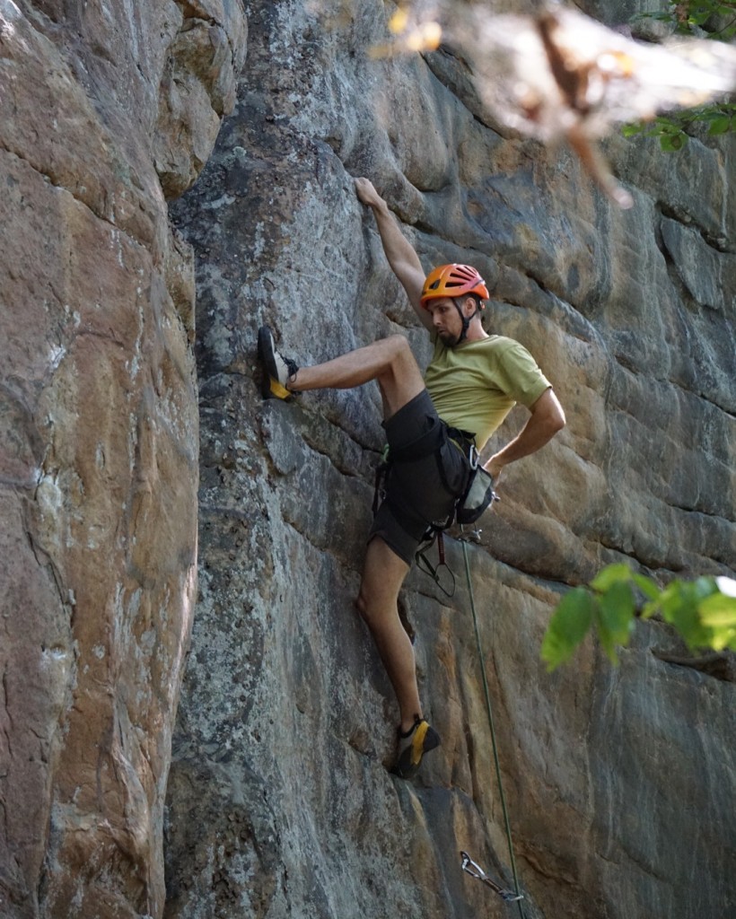 CragDaddy showing off some flexibility on Audiophering 12a