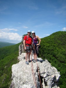 Standing on the South Peak Summit