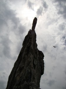 Working up the south side of the Gunsight Notch