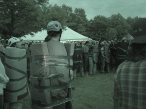 Steve in the highly anticipated "Sumo-Crash-Pad Wrestling Competition" at our very first Rendezvous in '07