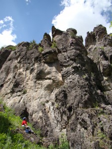 Steve belaying me on Cushions