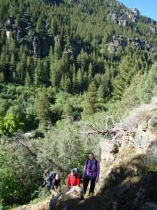 Hiking up to the Betagraph Wall