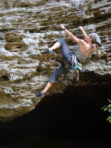 Me on Up Yonder (5.11b) My favorite climb of the whole weekend!