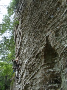 Steve on Gettin' Lucky in Kentucky (5.10b)